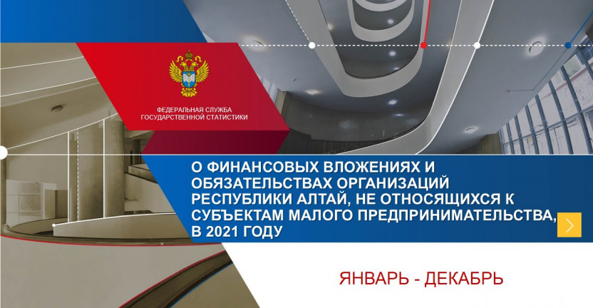 О финансовых вложениях и обязательствах организаций Республики Алтай, не относящихся к субъектам малого предпринимательства в 2021 году